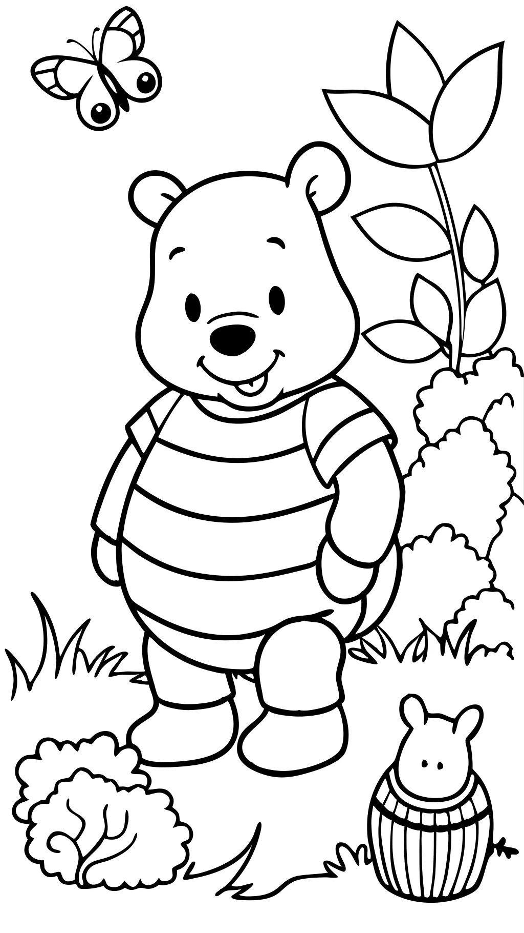 páginas para colorear imprimibles de pooh oso